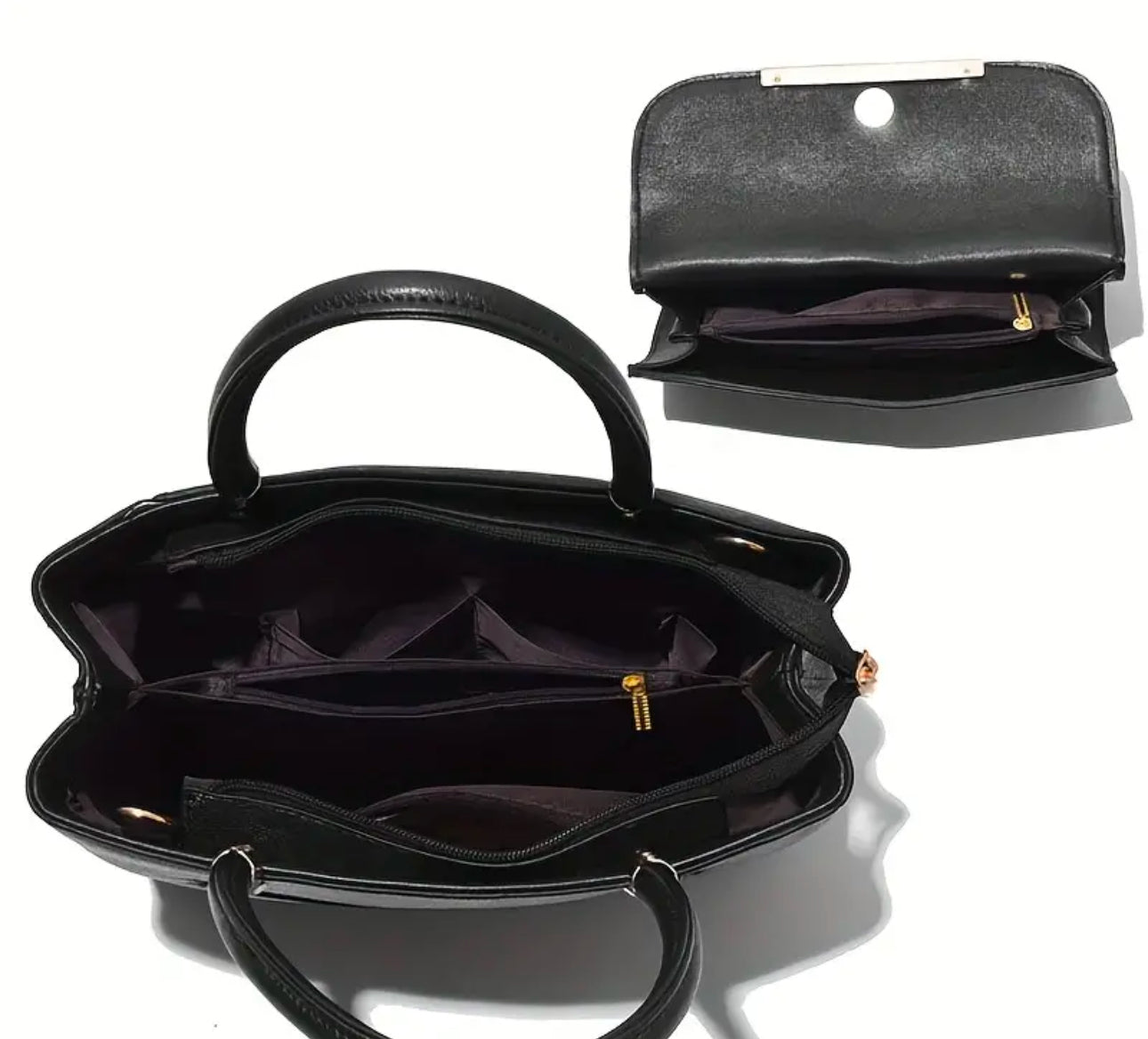 Tasche Glamour - Set Schwarz / Grau