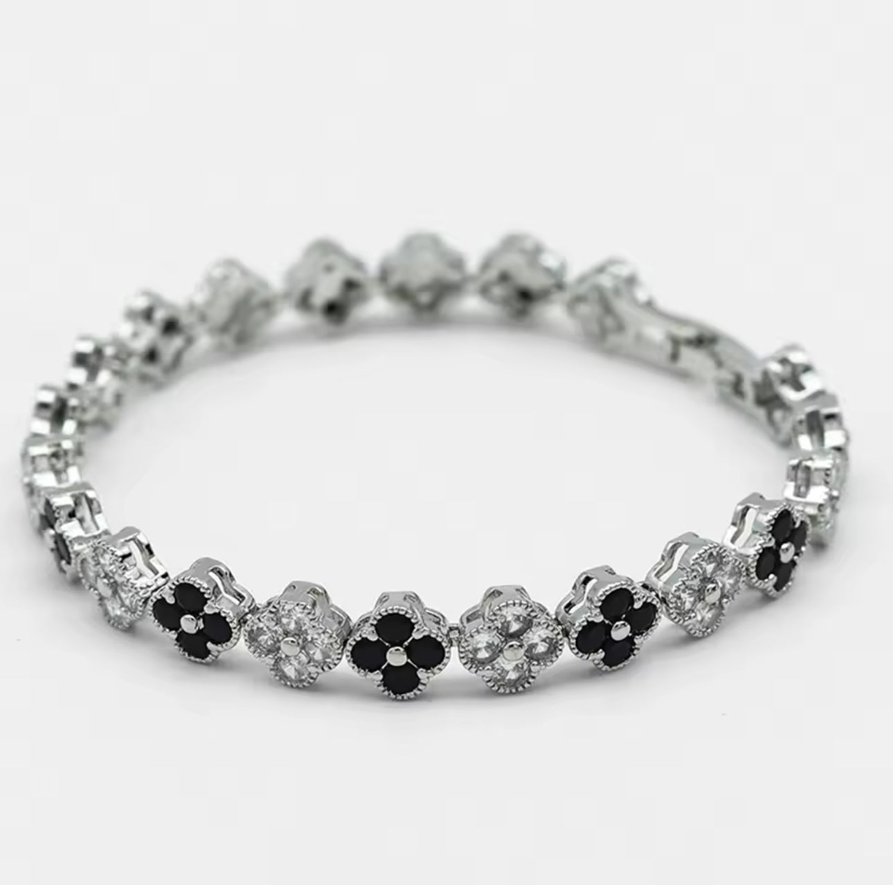 Armband Clover Special Bunt/ Silber-Schwarz