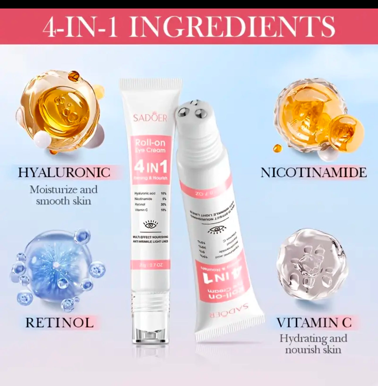 4 in 1 Roll - on Augenapplikator