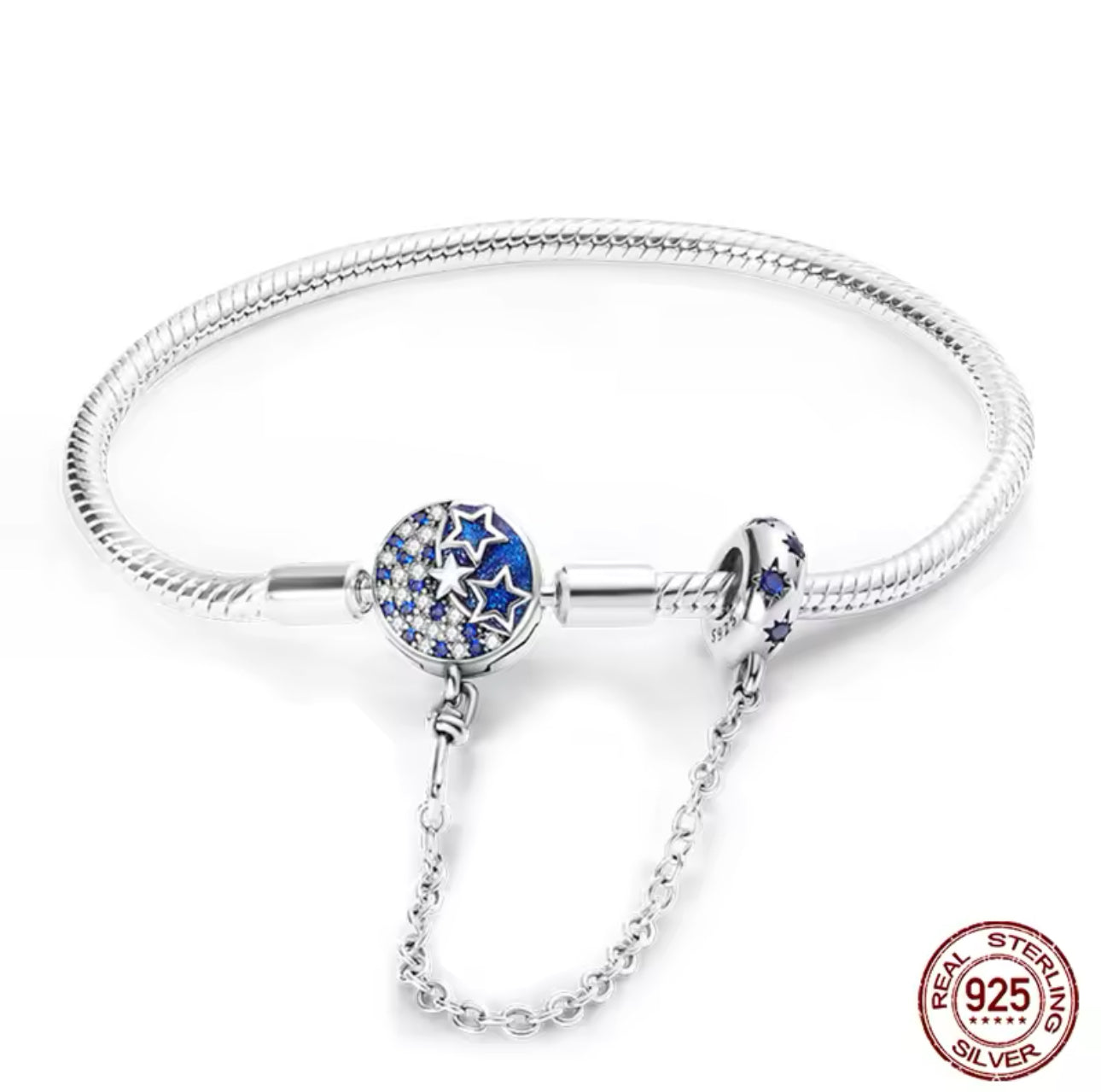 Schlangen-Gliederarmband mit Sternverschluss