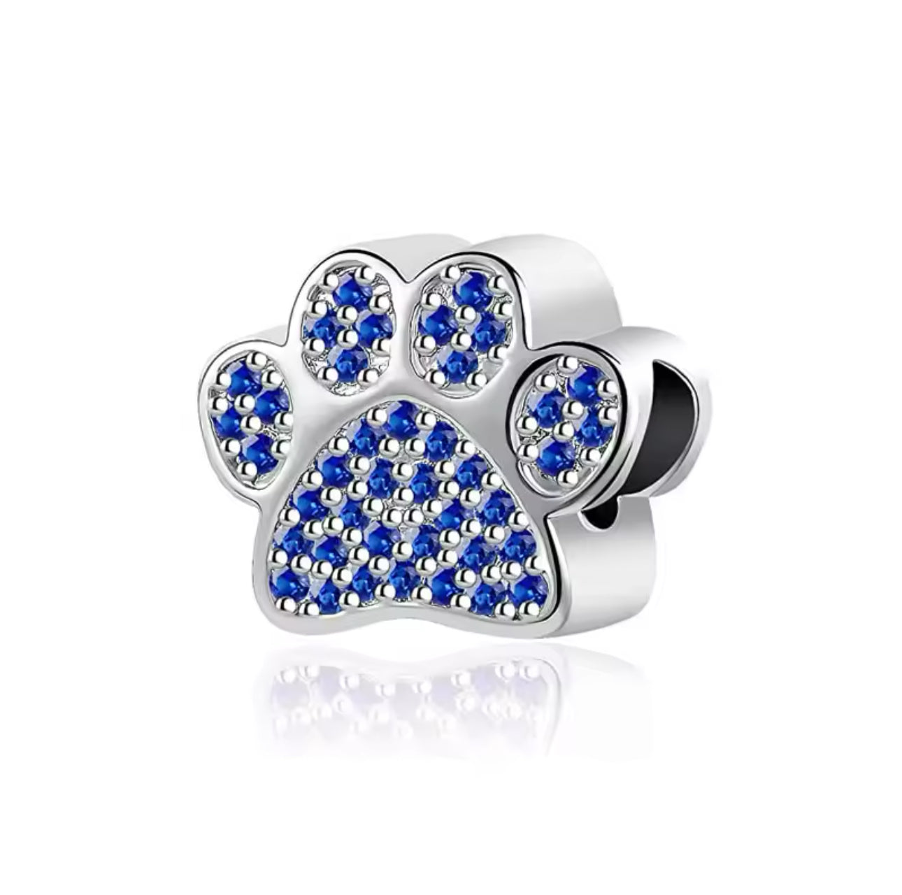 Charm Pfote Silber