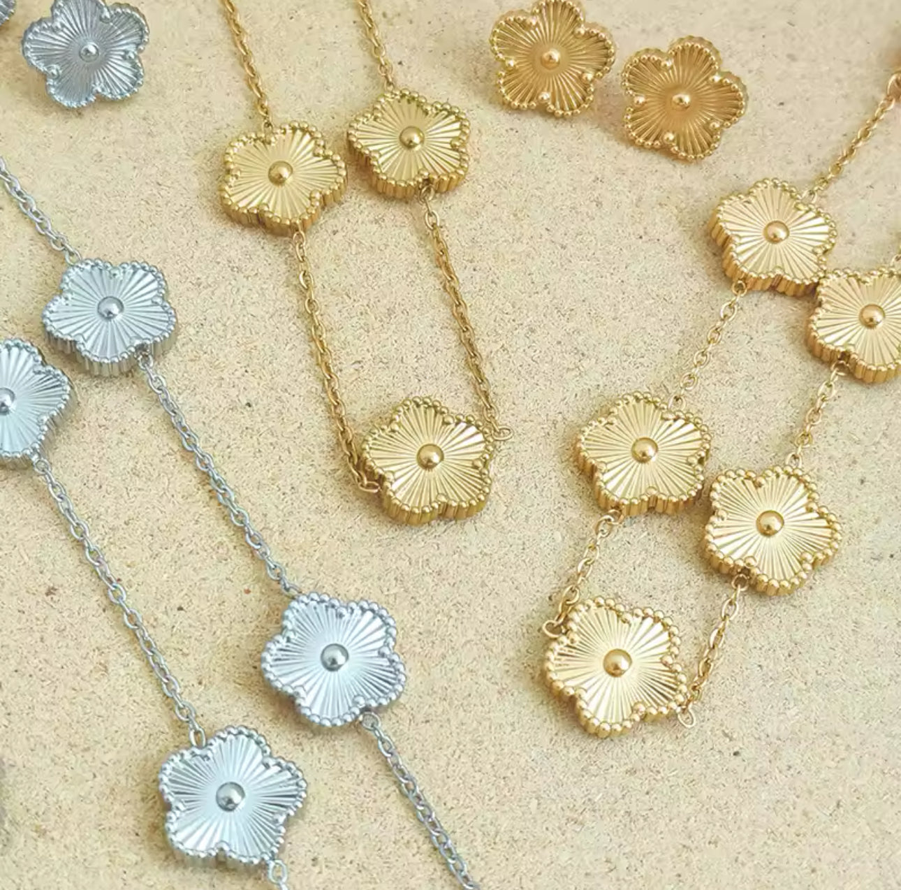 Set Clover Gold/ Silber
