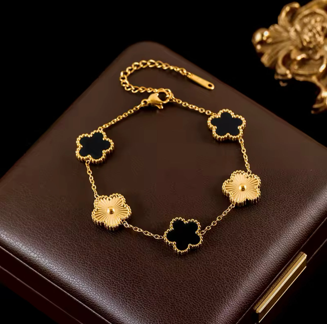 Armband Clover Duo Weiß/ Schwarz