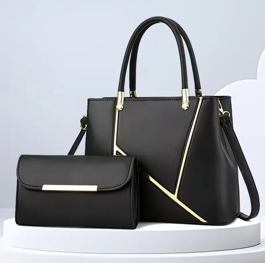 Tasche Glamour - Set Schwarz / Grau