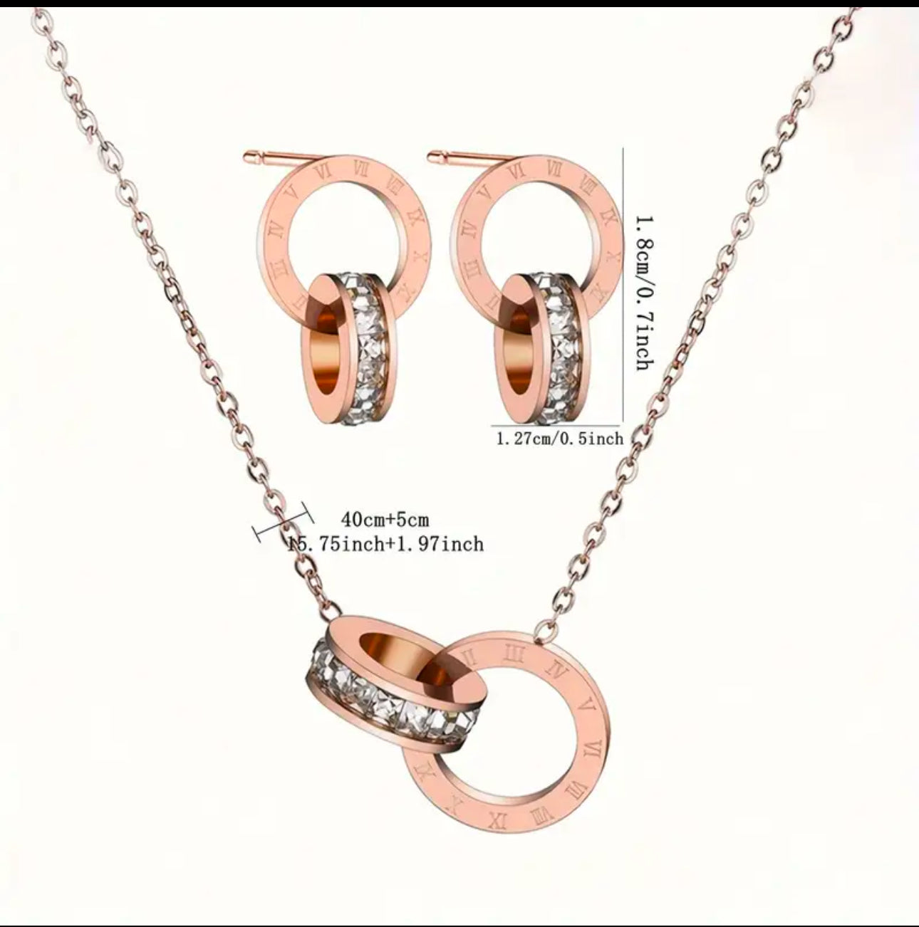 Set Juliette Roségold/ Silber