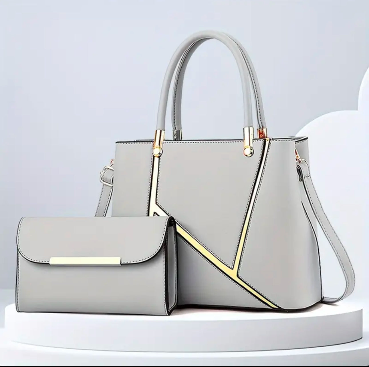 Tasche Glamour - Set Schwarz / Grau
