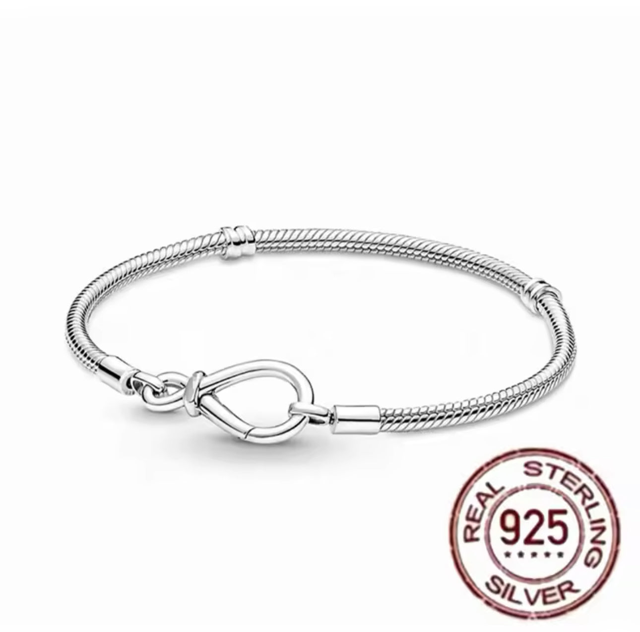 Schlangen-Gliederarmband  mit Unendlichkeitsverschluss