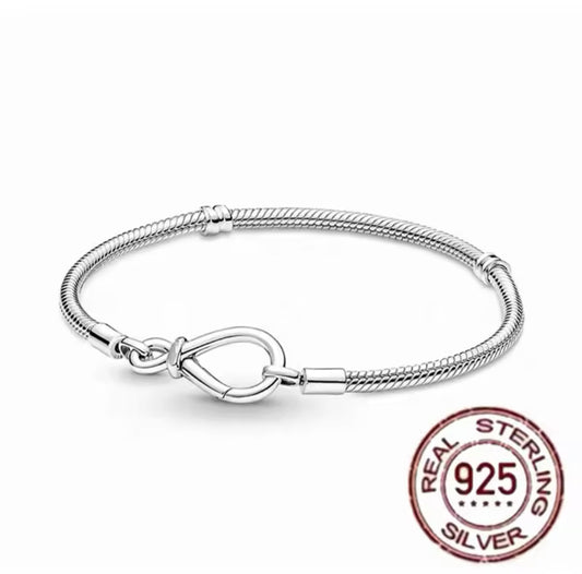 Schlangen-Gliederarmband  mit Unendlichkeitsverschluss