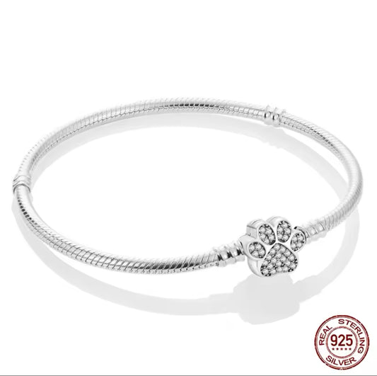 Schlangen-Gliederarmband mit Pfotenverschluss