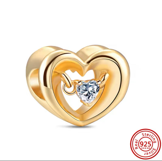 Charm Herz Gold A