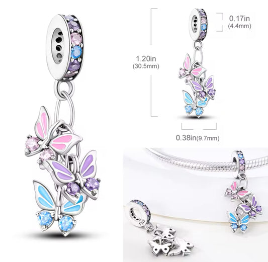 Charm Anhänger Schmetterlinge