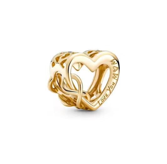 Charm Herz Gold D (I love you Mom)