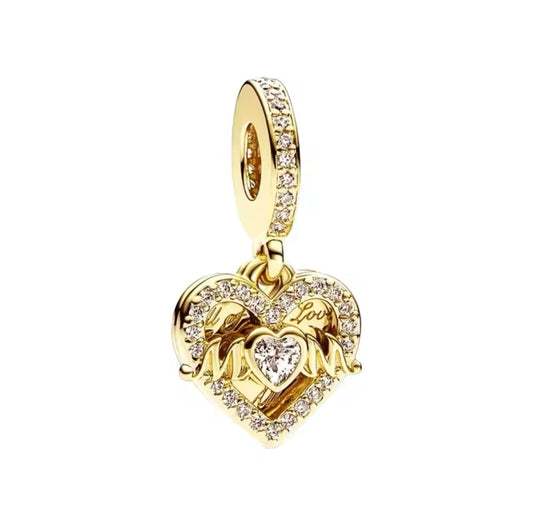Charm Herz Mom Gold