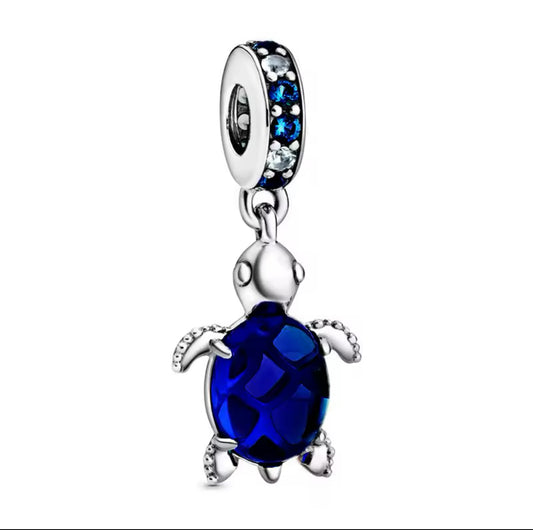 Charm Schildkröte Blau