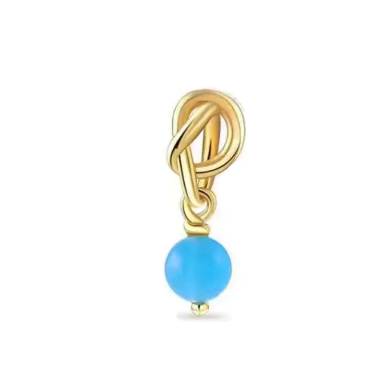 Charm Perle Hellblau