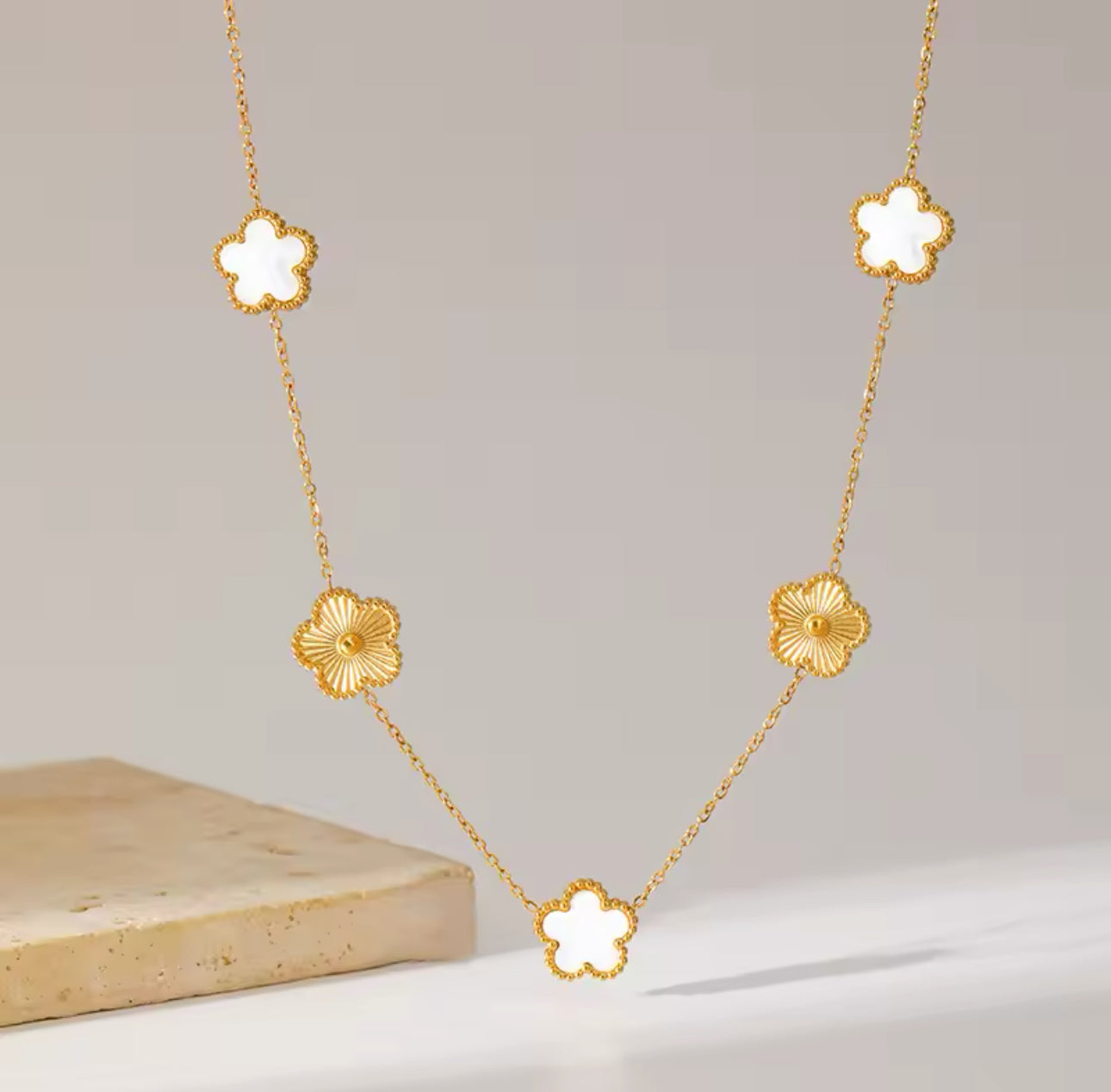Kette Clover Duo Weiß/ Schwarz